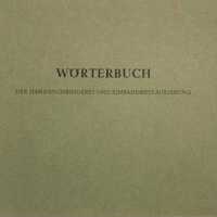 Wörterbuch der Handbuchbinderei und der Restaurierung von Einbänden, Papyri, Handschriften, Graphiken, Autographen, Urkunden und Globen in deutscher, englischer, französischer und italienischer Sprache.