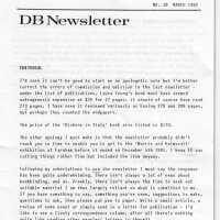 DB Newsletter; No. 38 March 1982