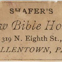 Shafers New Bible House
