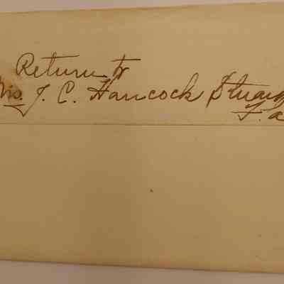 4c. Envelope from Hancock (No Letter) (2/2): June 26, 1915 Envelope from Hancock with no associated letter; Sent from Stuart, FL.