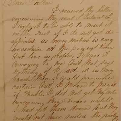 5. Letter from William H. Worrall (1/4): December 16 (c. 1870s) letter from Sharpless's son William H. Worrall about when he expects to be able to make a payment, updates on his business, and requesting the deed for his business's property. He believes after fifteen years of managing the business, he can be trusted with it. He also mentions his wife and children; sent from Kennett Square, PA.

[The year is not included in the letter, but the stamp (Scott U82) was used in the 1870s.]