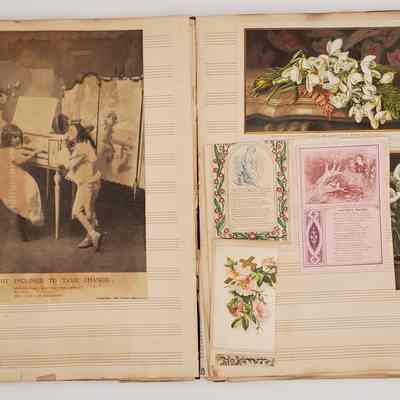 Lillian M. Hoopes scrapbook 1882-1898: page 22; clippings, ephemera