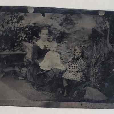 Amy. H. Williams Manuscript Collection/Tin-type of three children circa 1860s