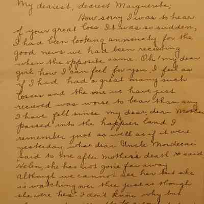 Marguerite John, correspondence (1904-1933)