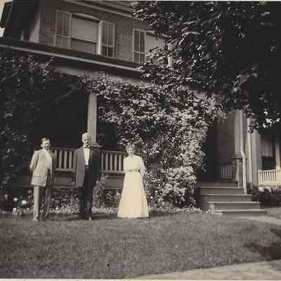 Local Families Photograph Collection/William and Elizabeth Williams and Norman Vernon at their home, 341 Dean Street. West Chester PA