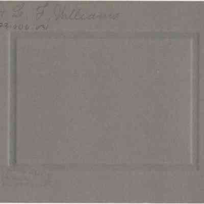 William Williams Jr. and Elizabeth Florence Williams: back of photograph - "W. + L. F. Williams"