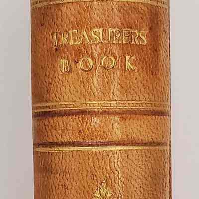 Treasurer Book, Ivanhoe Lodge I.O.O.F. 432 (1851-1887): spine of book