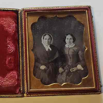 The Matlack and Bishop Family Collection; daguerrotype: two women, seated