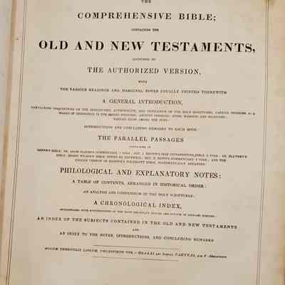 The Worrall Family Bible, 1863: Title page