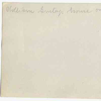 William Smiley's house on Price Street, West Chester: back of photograph - "William Smileys house on Price St W.C."