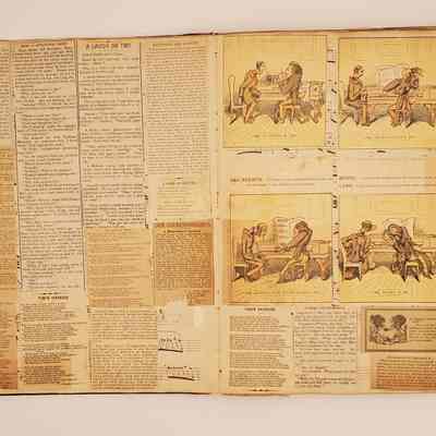 Lillian M. Hoopes scrapbook 1882-1898: page 6; clippings, ephemera