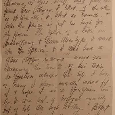 11. Letter from Mrs. Henry Hoopes (2/5): April 7, 1933 letter about John's Antique Shop; sent from Wilmington, DE.