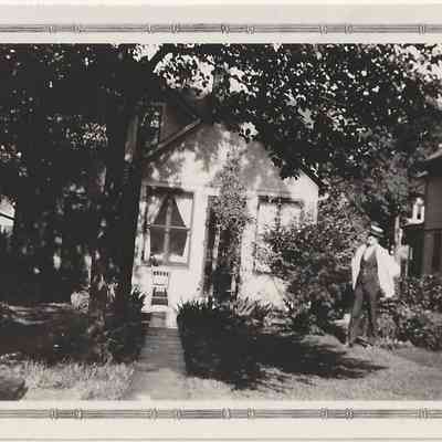 Local Families Photograph Collection/John J. Williams on his 70th birthday (outside home); 1930