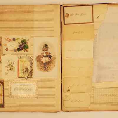 Lillian M. Hoopes scrapbook 1882-1898: page 25; ephemera