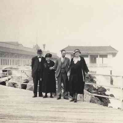 Local Families Photograph Collection/Elwood and Amy Ida Glisson, Lester Williams, May Hall; 1933 at Asbury Park