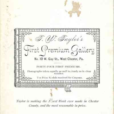 Amy Ida Williams; 1887 (2 copies): back of photograph copy 1