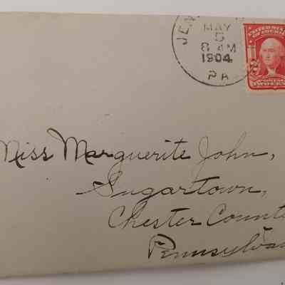 1b. Letter from Helen Hibberd (4/5): May 7th, 1904 Letter from Helen Hibberd expressing sympathy for the death of Marguerite John's father Hillery John (1845-1904); Sent from Malvern, PA.