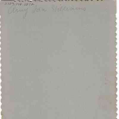 Amy Ida Williams Glisson: back of photograph copy 1 - "Amy Ida Williams"