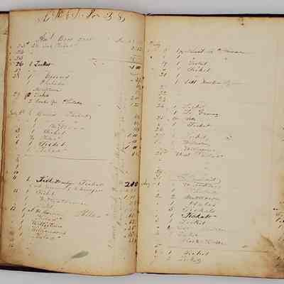 Daybook 1864-1868: Entries are for stage coach travel for June/July [1864]