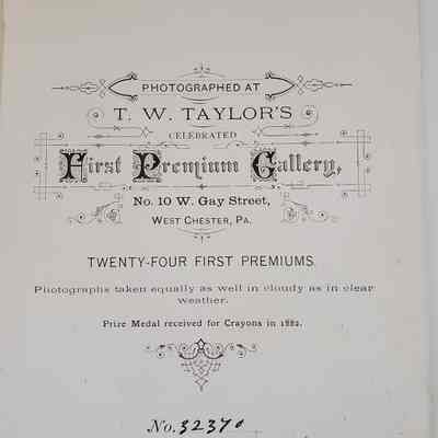 Jane Taylor Garrett: back of photograph