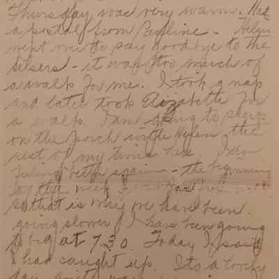 8. Copy of Letter to Mrs. H. W. John (3/6): Printed copy of a March 13, 1915 letter sent by Marguerite John to Mrs. H. W. John [Mrs. Hannah Worrall John, her mother]. The original is on display in the Carriage Museum. It describes her daily activities while on vacation in Florida, mentioning Helen, Paul, and several other names; Sent from Stuart, FL.