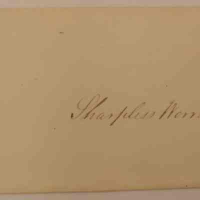 8b. Invitation (2/2): Invitation to Sharpless and Abigail Worrall from J. Ellwood Worrall and Anna M. Worrall [their son-in-law and daughter] for an event on Sep. 10.