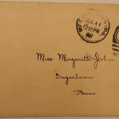 3a. Letter from Rulon J. Green (3/4): Wednesday July 10th, 1907[?] Letter from Rulon J. Green accepting an invitation to "try" his "skill at tennis" from Marguerite; Sent from West Chester, PA.