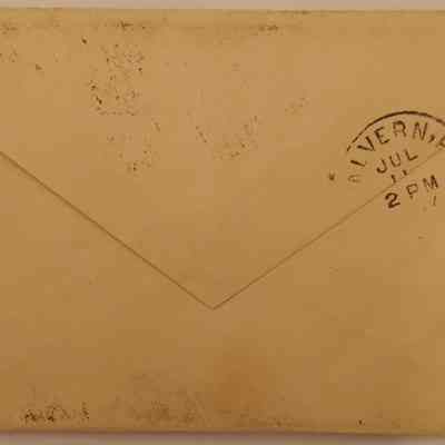 3a. Letter from Rulon J. Green (4/4): Wednesday July 10th, 1907[?] Letter from Rulon J. Green accepting an invitation to "try" his "skill at tennis" from Marguerite; Sent from West Chester, PA.