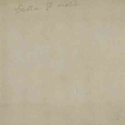 DeEtta Hall: back of photograph labeled "Detta F. Hall"