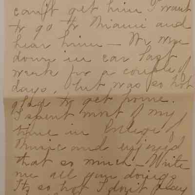 4b. Letter from Mame[?] L.[?] Hancock (6/6): Sept. 24th, 1915 Letter from Mame[?] L.[?] Hancock; sent from Stuart, FL.