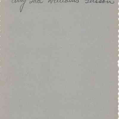 Amy Ida Williams Glisson (2 copies): back of photograph copy 2 - "Amy Ida Williams Glisson"