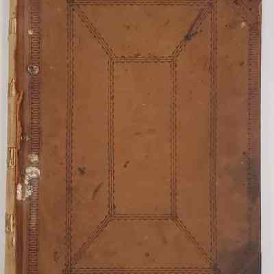 Worrall Daybook 1846-1852: Front cover, contains mold