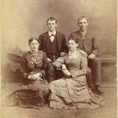 Local Families Photograph Collection/De Etta and May Hall, William Williams Jr. and unidentified group photo