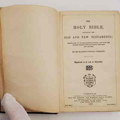King James Bible. (1877) Cambridge University Press.: title page