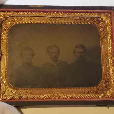 The Matlack and Bishop Family Collection; daguerreotype three men circa 1850s