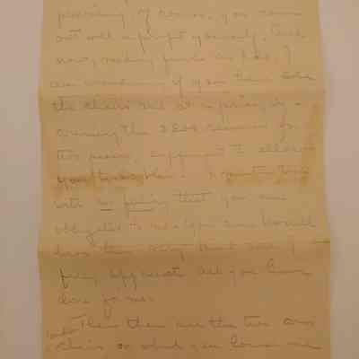 10. Letter from Elsie Jester (2/6): April 6, 1933 Letter from Elsie Jester, apologizing for money she owes and inquiring about her items at John's Antique Shop. She mentions badly wanting a job but jobs being found "not so easily"; sent from West Chester, PA.