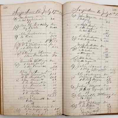 Daybook 1880-1882: Entries July 17-18, 1882