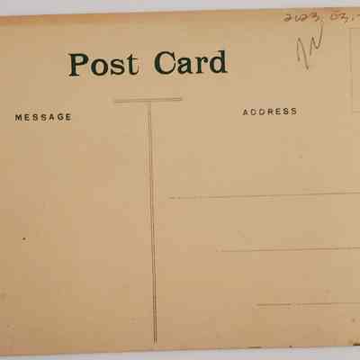 The Main Street, Sugartown, Chester Co., Pa (color postcard): Back of Postcard, unused