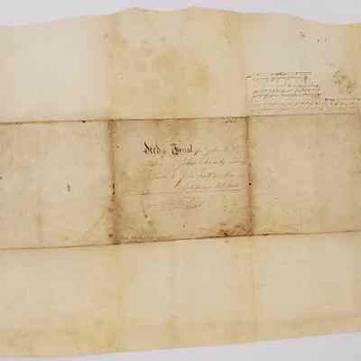 Indenture-Deed - Goshen Friends Monthly Meeting 1817: backside of Deed