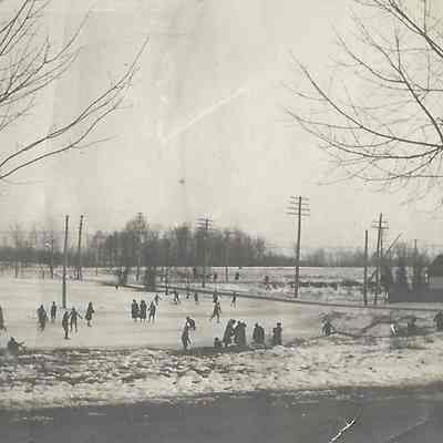 Local Families Photograph Collection/Skating Park on the cricket ground in West Chester, PA. 1910
