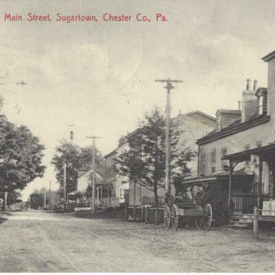 c. 1910 Sugartown Streetscape Postcard