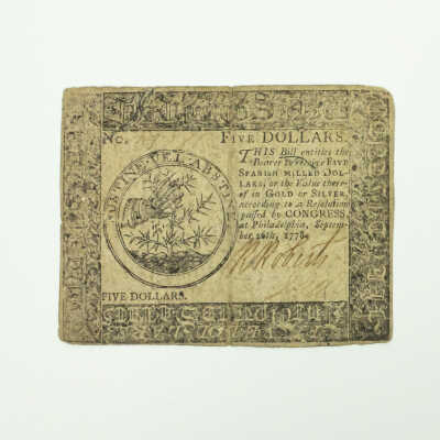 Continental Currency, Five Dollars