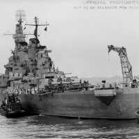Stern view of IOWA looking forward. July 9, 1943 - F1111C483.