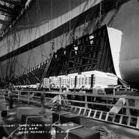 USS Iowa view of starboard fore poppet the day before launch - August 26, 1942 - F1111C201