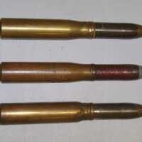 Three US Navy WW II Era Oerlikon 20mm All-Up Rounds