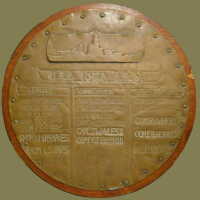 Tooled Copper Sheet Round Plaque