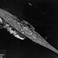 IOWA at anchor off Boston preparing to depart for Newfoundland. August 27, 1943 - 80-G-76241.
