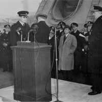 CPO Nicholas G Cucinello being awarded the Silver Star from SECNAV Knox for his gallantry at Corregidor, Philippines.USN photo