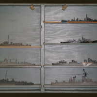 Set of WW II Ship Ident Models - CL, DDs, DEs, Corvette