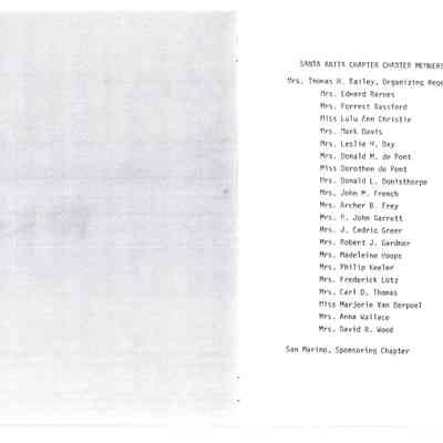 Santa Anita Chapter Charter Members